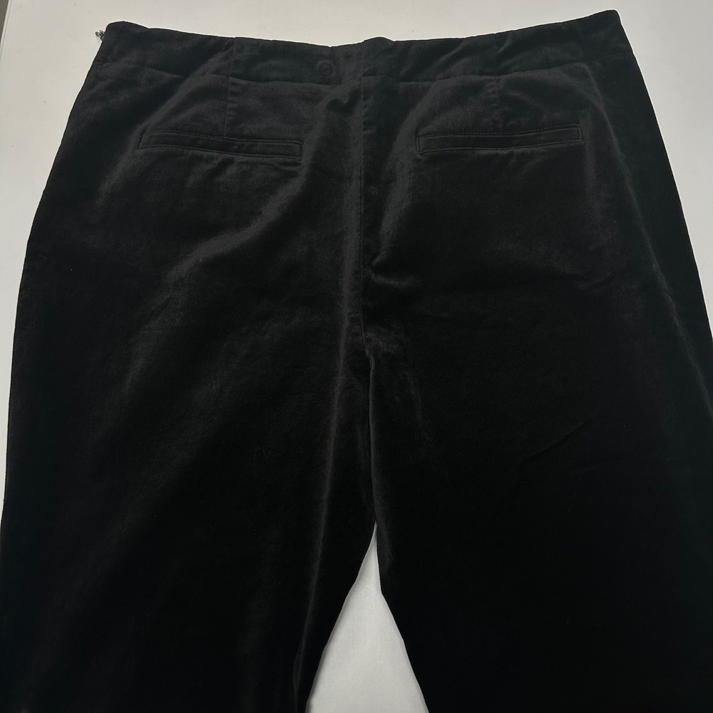 Anthropologie Womens Velvet Flare Pants Size 16 Black High Rise Whimsigoth Boho - Picture 5 of 8